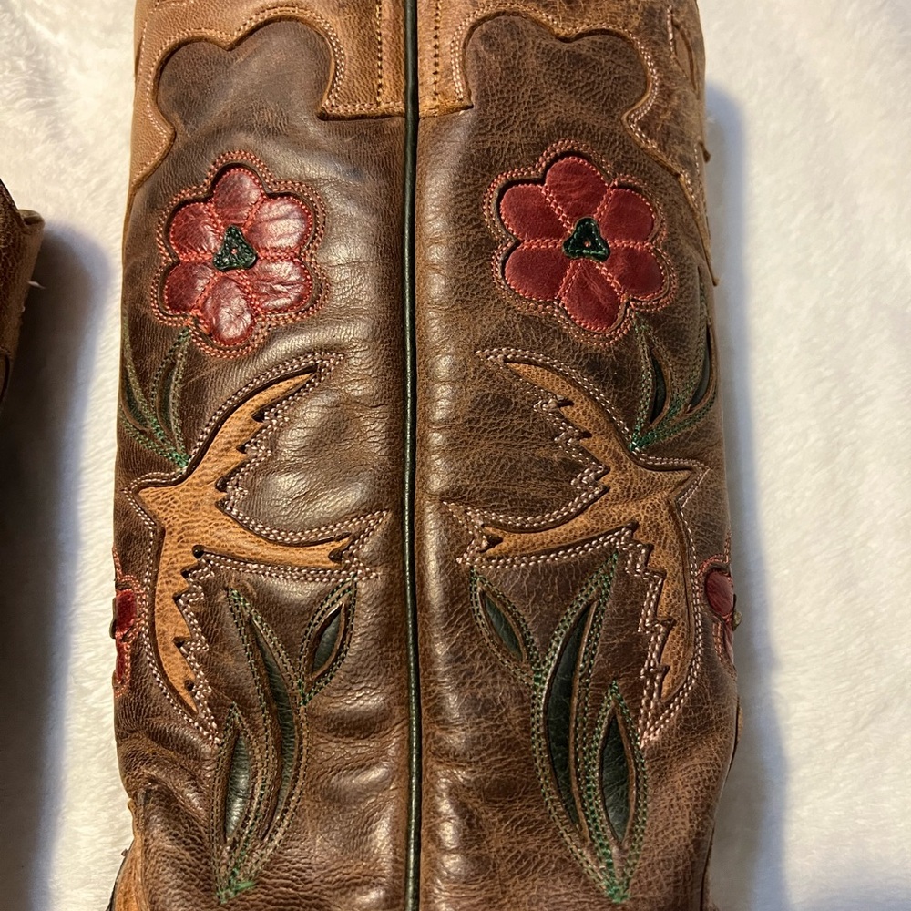Old Gringo Brown and Red Heeled Boots Golondritas - Picture 4 of 5